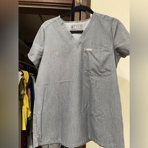 Figs Graphite Catarina Scrub Top S